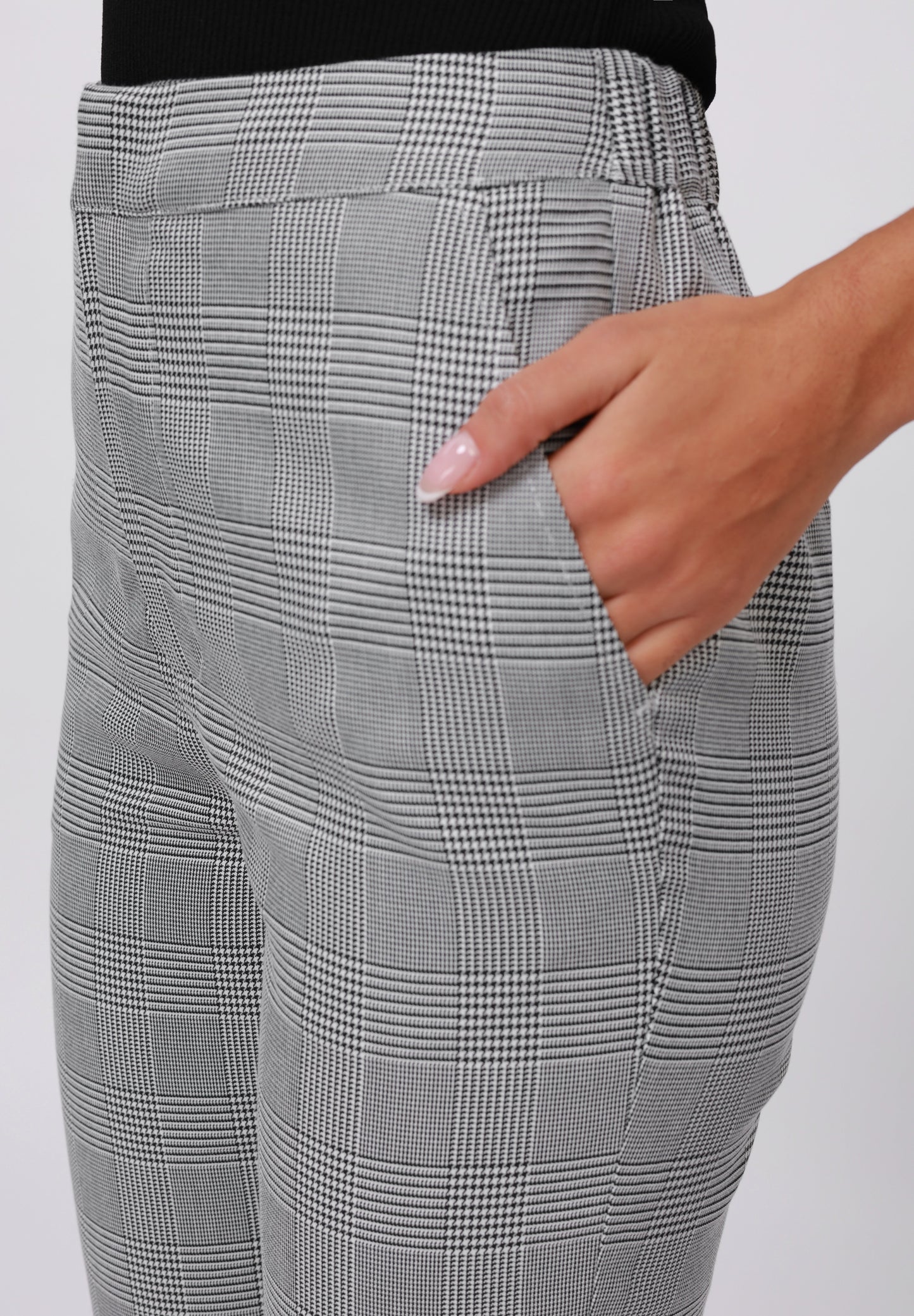 Anna Field Trousers - Black/grey