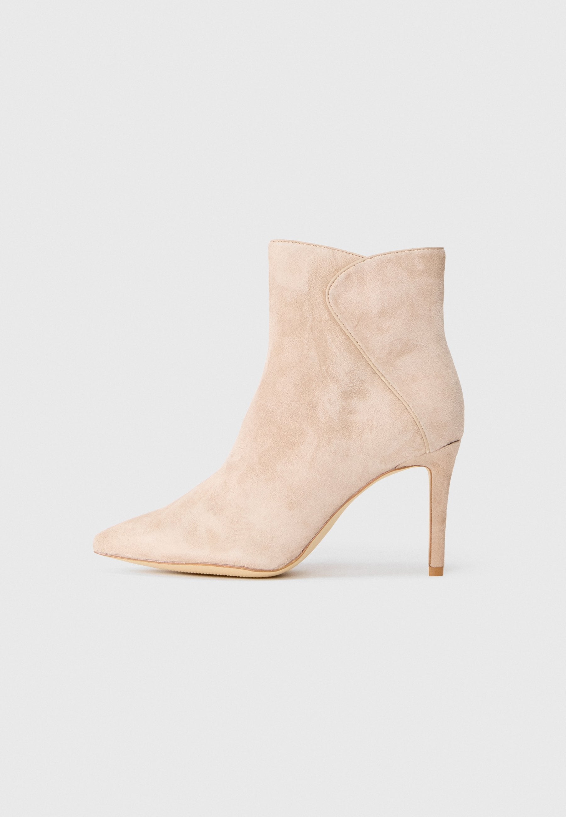 Anna Field LEATHER - High Heeled Ankle Boots - Beige