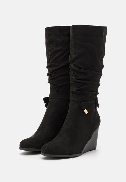 Anna Field Wedge Boots - Black