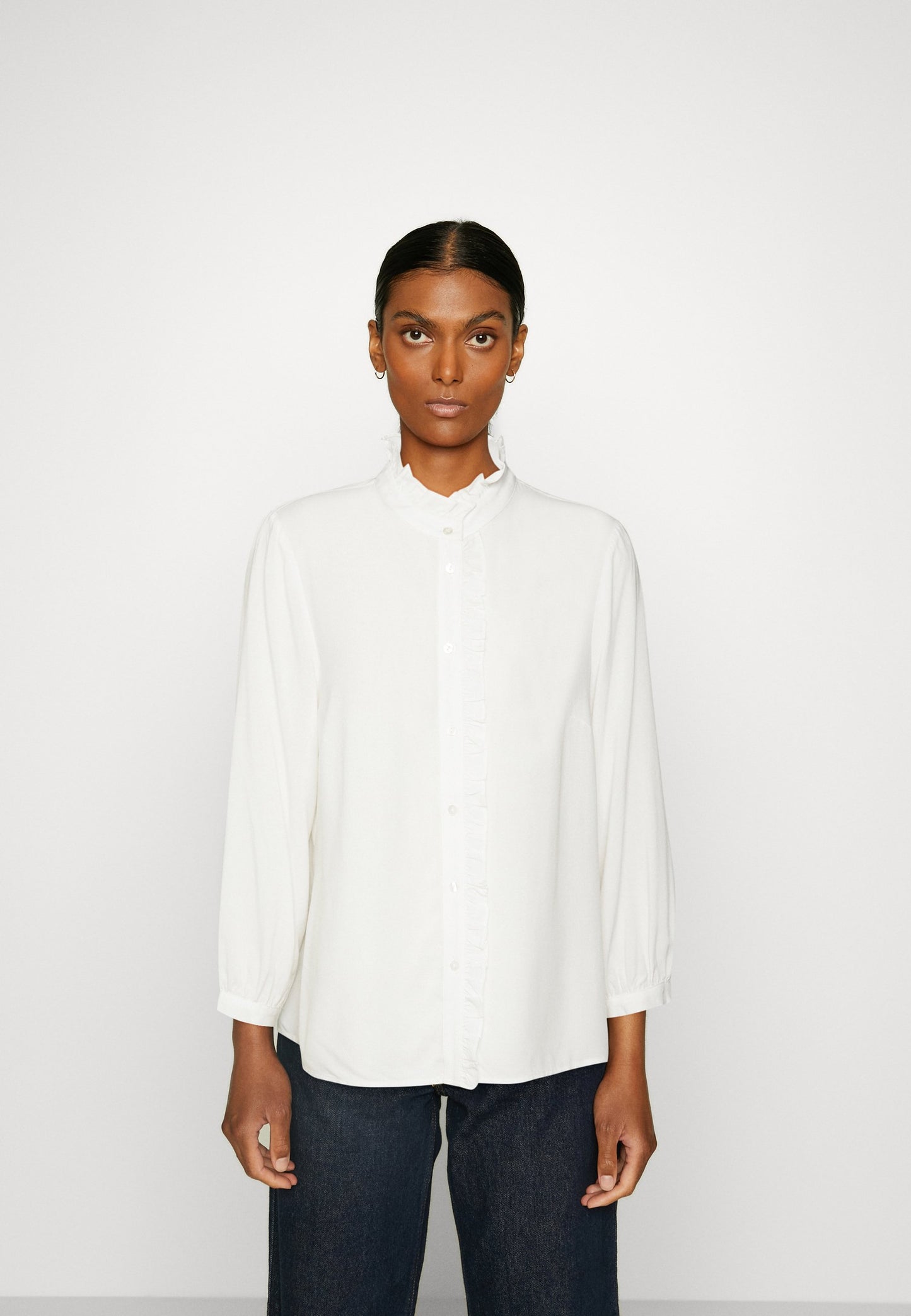 Anna Field Button-Down Blouse -Off-White