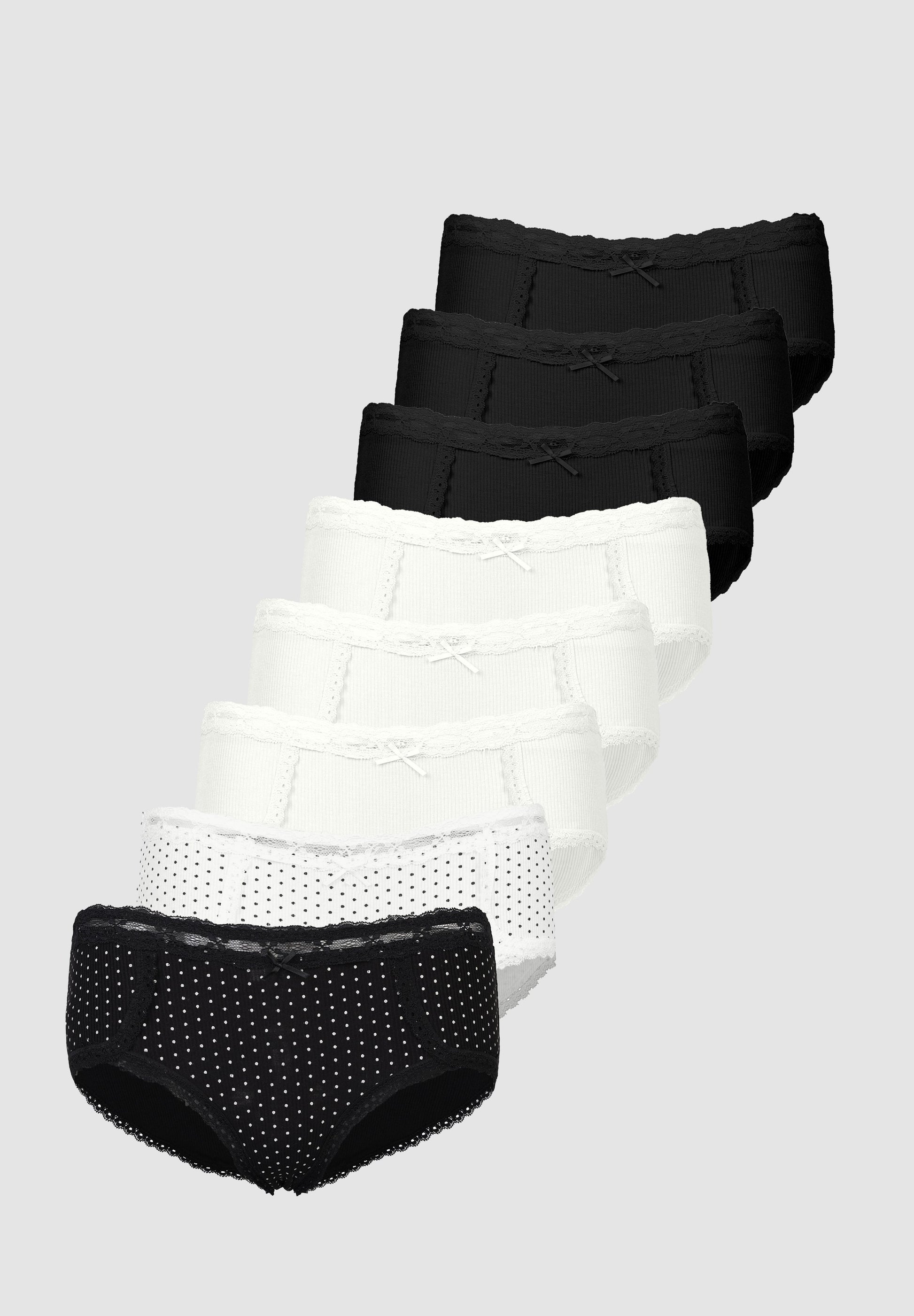 Anna Field 7 PACK - Briefs - Black/white