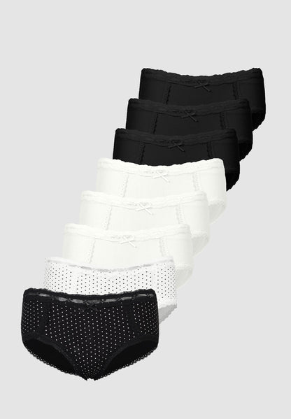 Anna Field 7 PACK - Briefs - Black/white