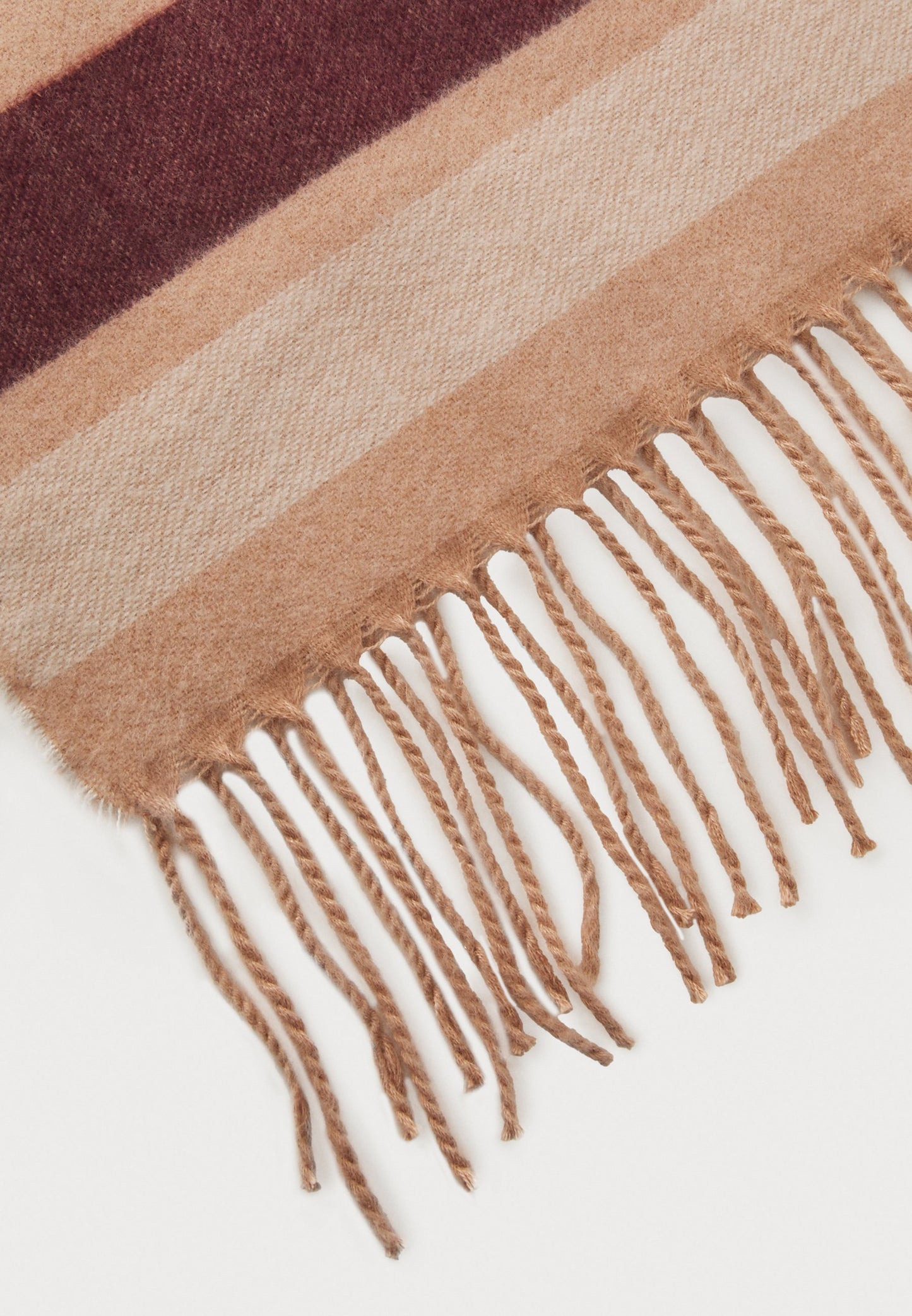 Anna Field Scarf - Nude/wine Red