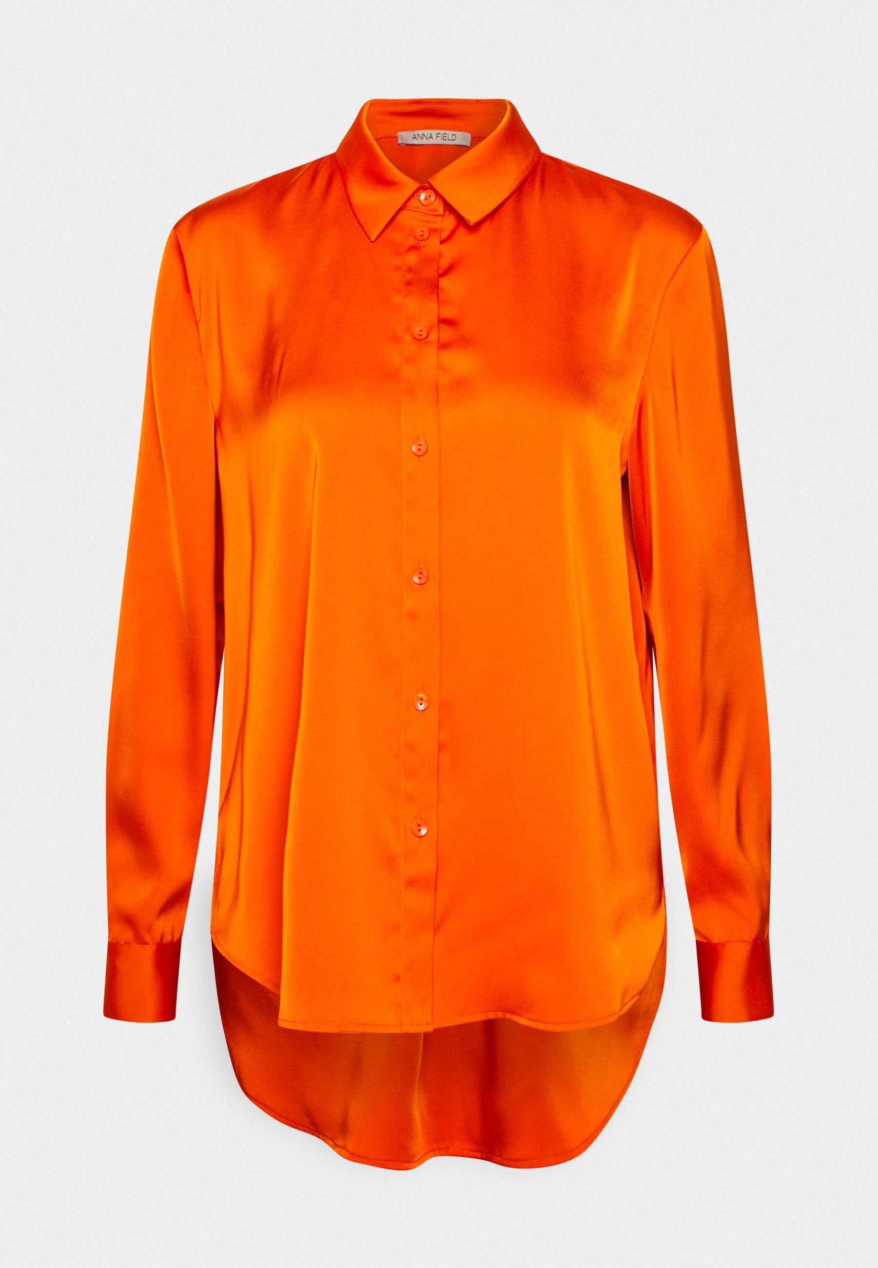 Anna Field Button-Down Blouse - Orange