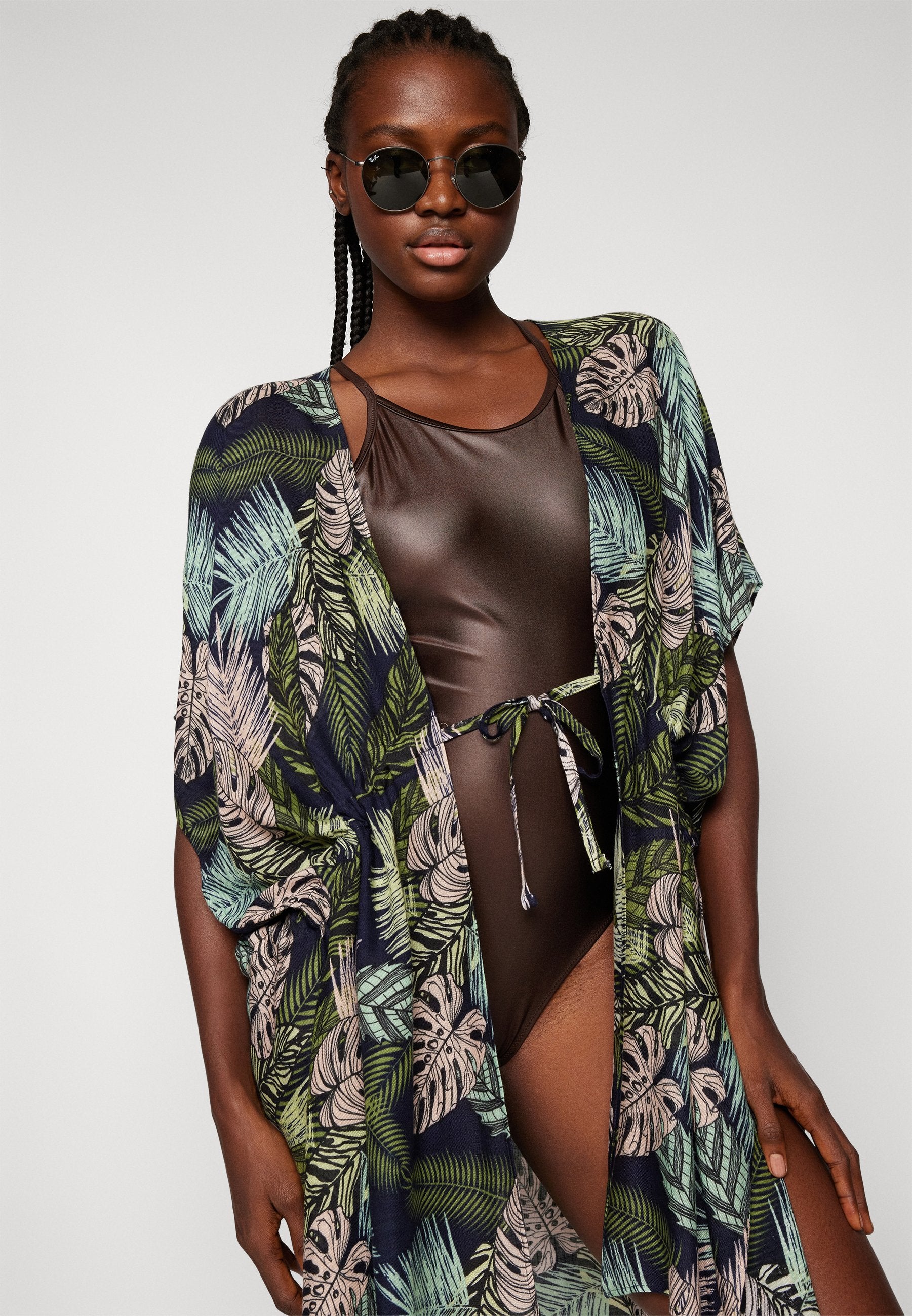 Anna Field PRINTED SHORT KIMONO - Beach Accessory - Orange