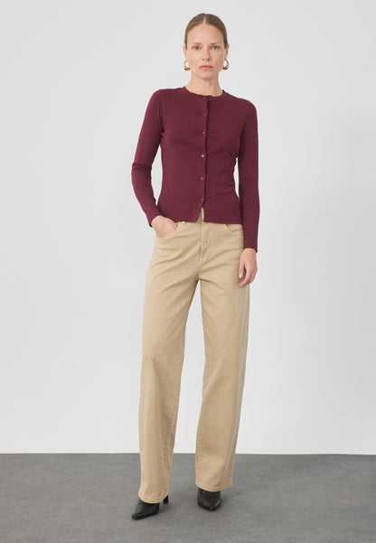 Anna Field Cardigan - Bordeaux