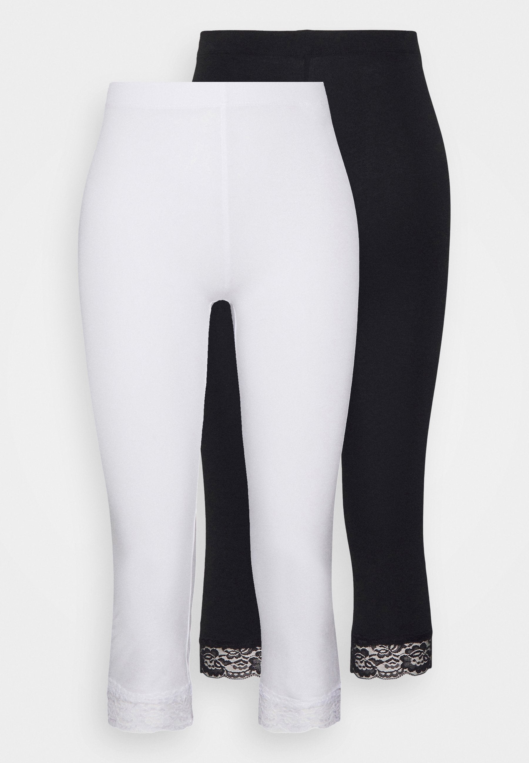 Anna Field 2 PACK - Leggings - Trousers - Black/white