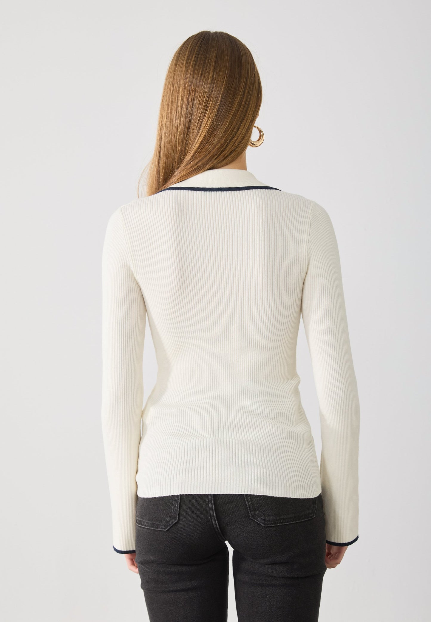 Anna Field Jumper - Off-white_navy