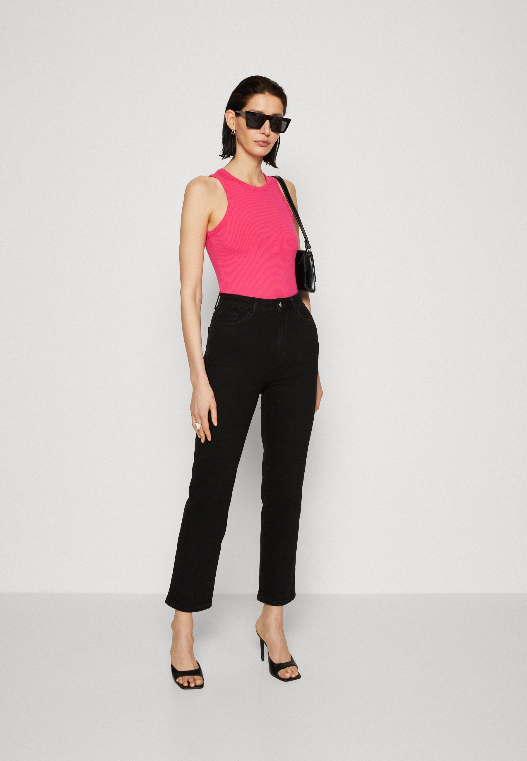 Anna Field Straight Leg Jeans - Black Denim