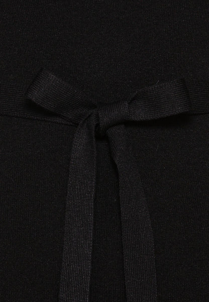 Anna Field Rollkragen Ripp Mini Strickkleid Mit Gürtel - Jumper Dress - Black
