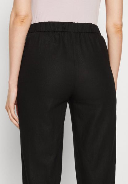 Anna Field Linen Mix - Trousers - Black