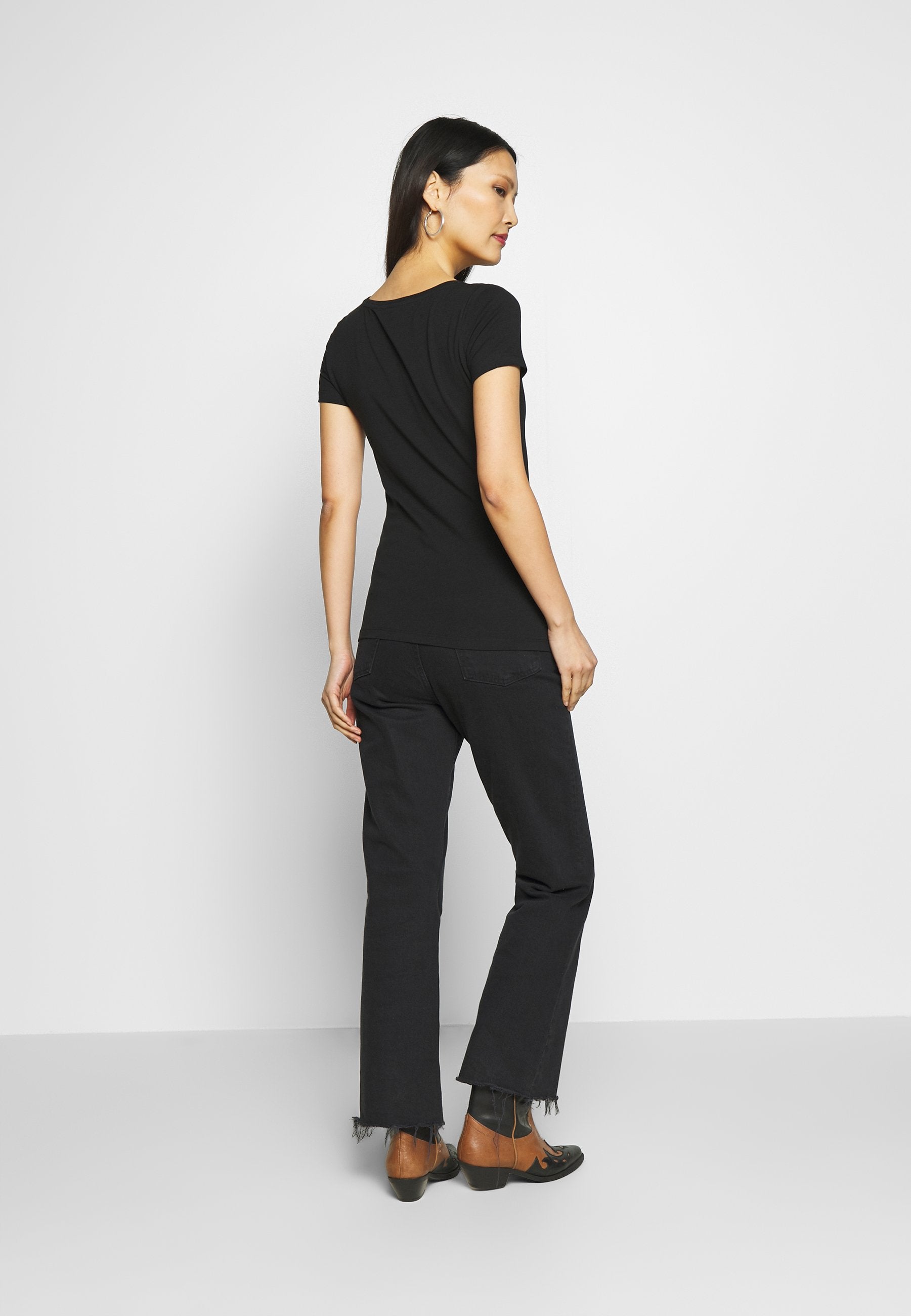 Anna Field 3 Pack - Basic T-Shirt - Black, White