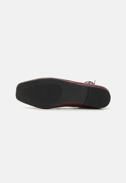  Ankle Strap Ballet Pumps - Bordeaux