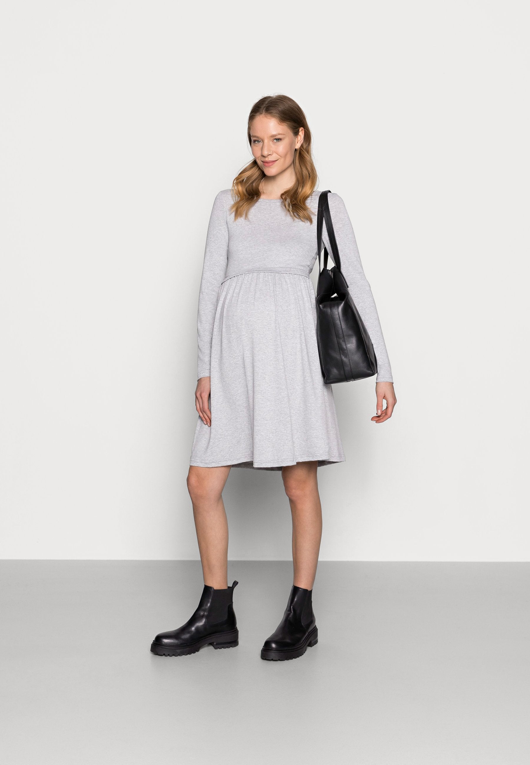 Nursing - Jersey Dress - Jersey Dress - Grey