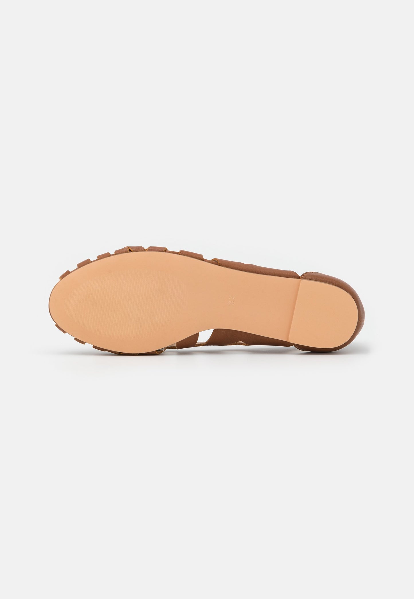 Anna Field Leather - Peeptoe Ballet Pumps - Cognac