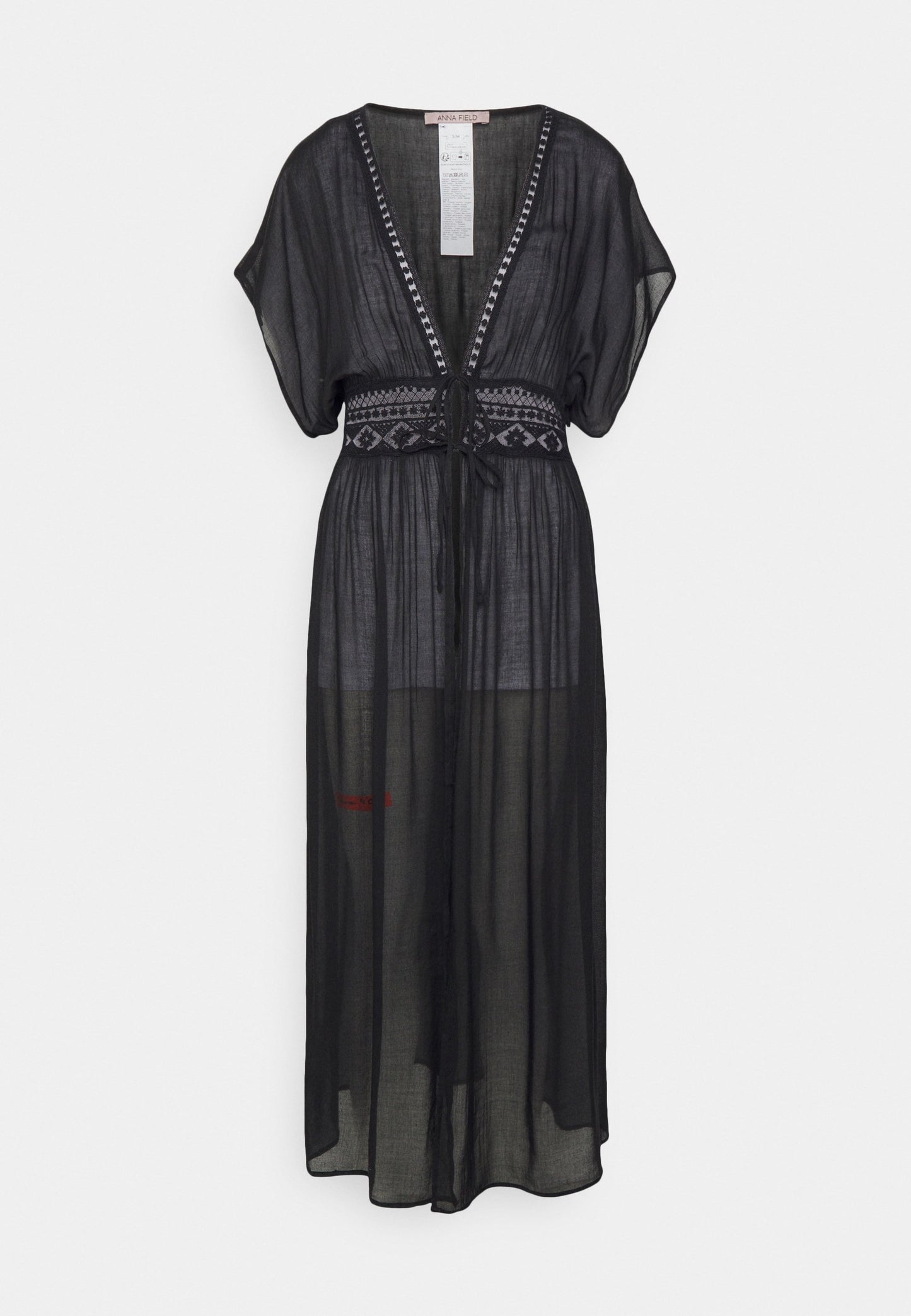 Anna Field Embroidered Cover Up/ 802 - Black - Beach Accessory - 802 - Black