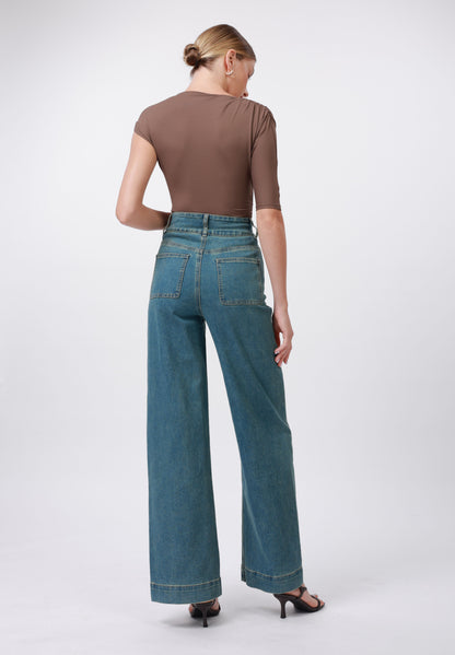  Flared Jeans - Blue Wash