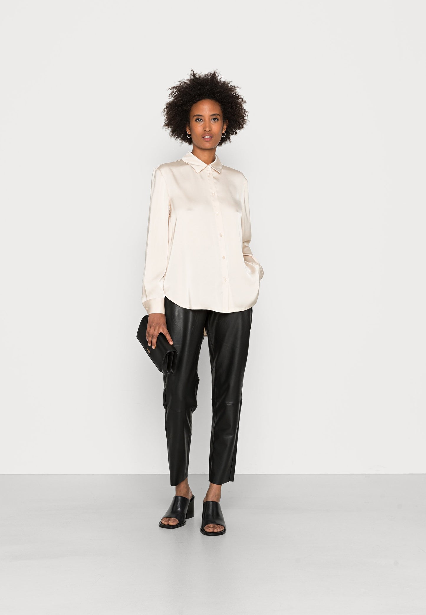 Anna Field Button-Down Blouse - Nude