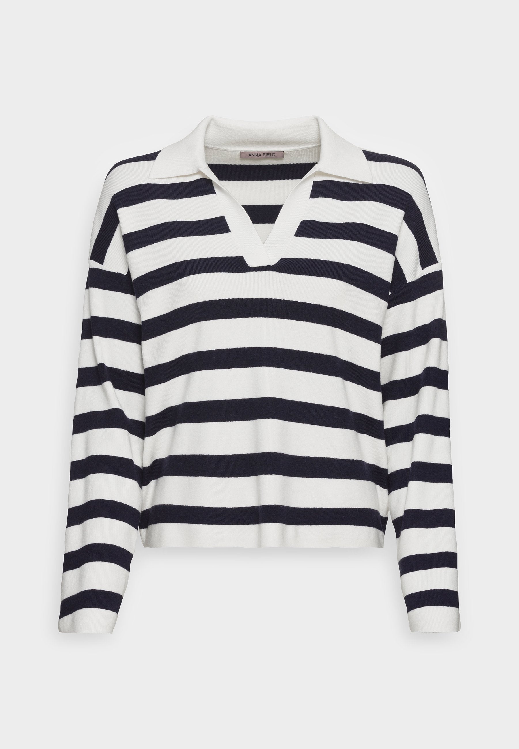 Anna Field Jumper - Off-White/Dark Blue