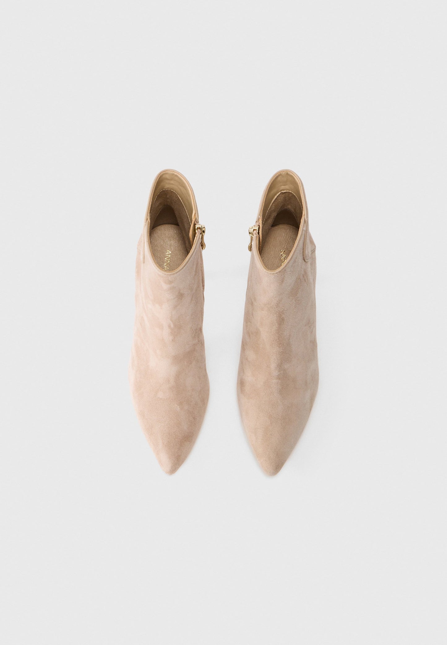 Anna Field LEATHER - High Heeled Ankle Boots - Beige