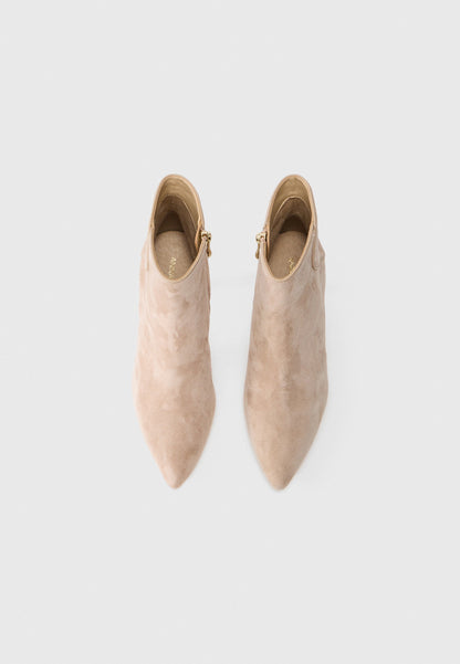 Anna Field LEATHER - High Heeled Ankle Boots - Beige