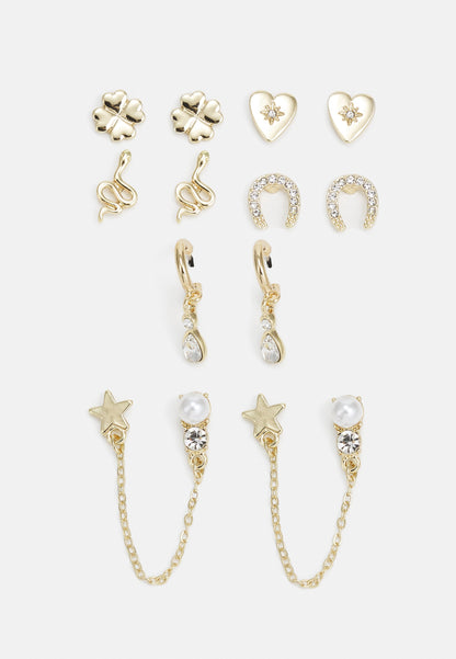 Anna Field 6 PACK - Earrings - Gold-coloured