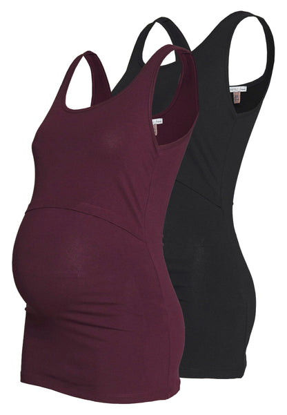  Nursing 2 Pack - Top - Top - Bordeaux/Black