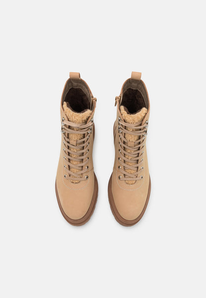 Anna Field Leather - Platform Ankle Boots - Beige