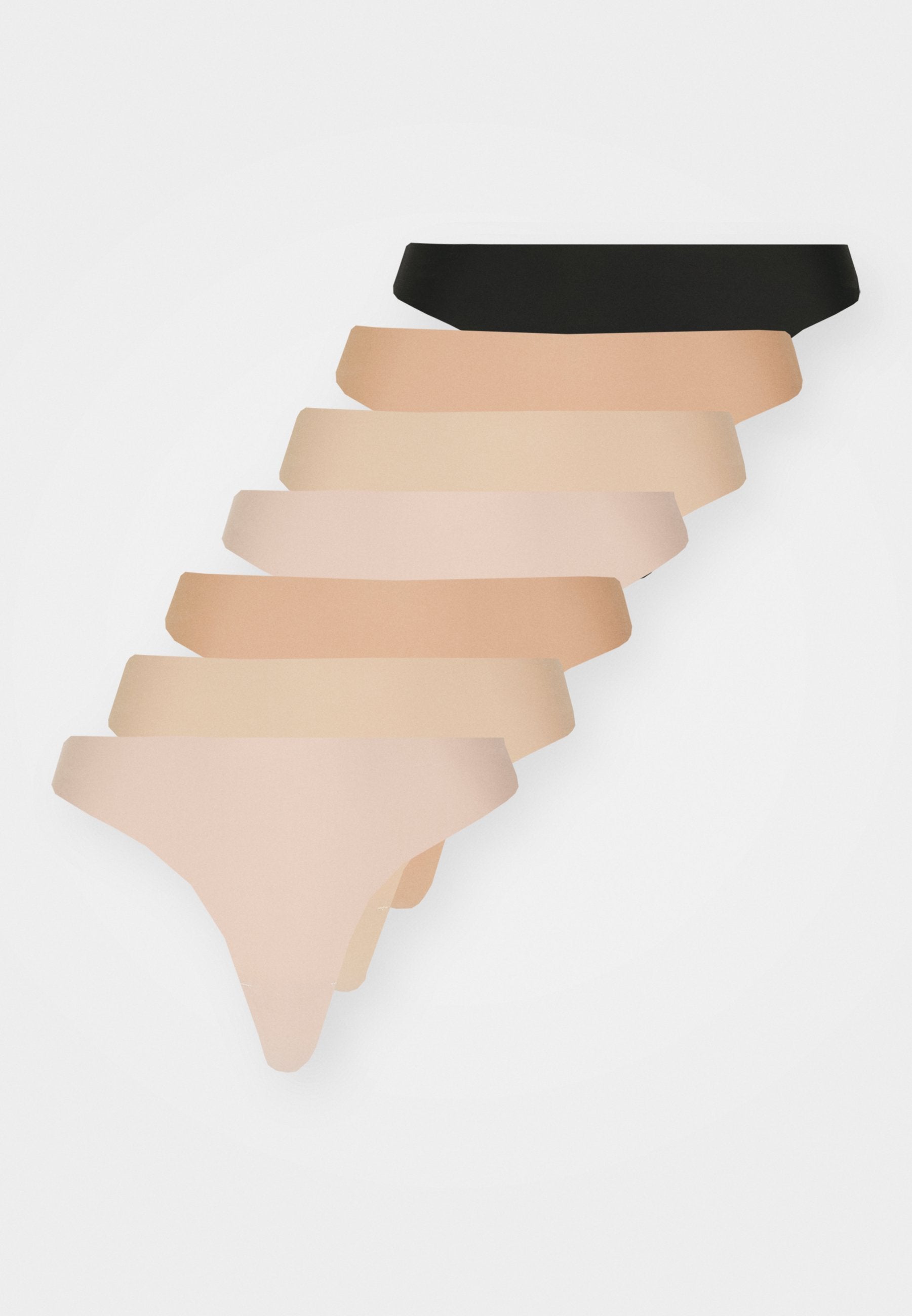 Anna Field SEAMLESS 7 PACK - Thong - Nude/black