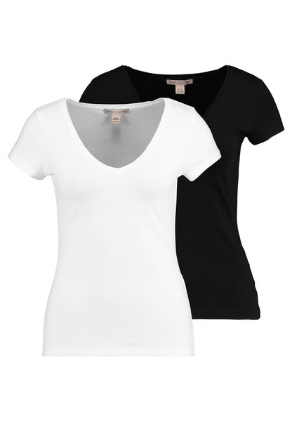  2 Pack - Basic T-Shirt - Black/White