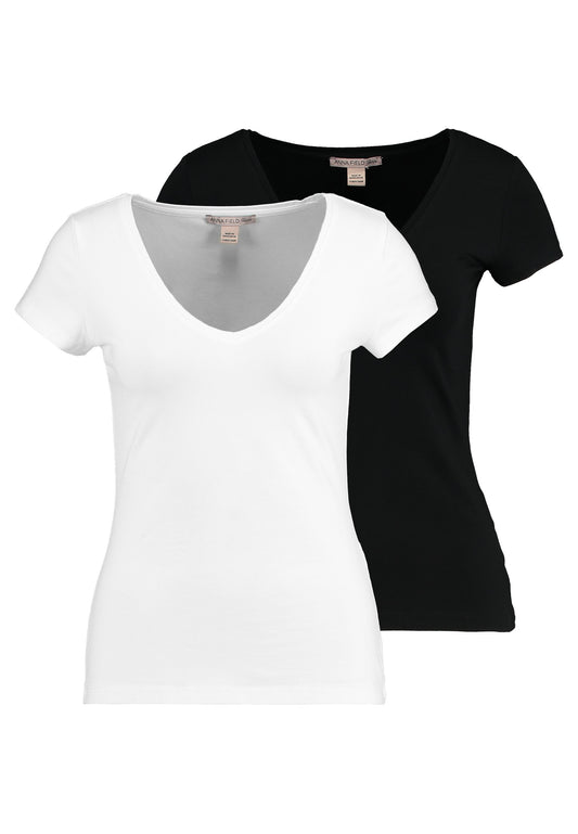  2 Pack - Basic T-Shirt - Black/White