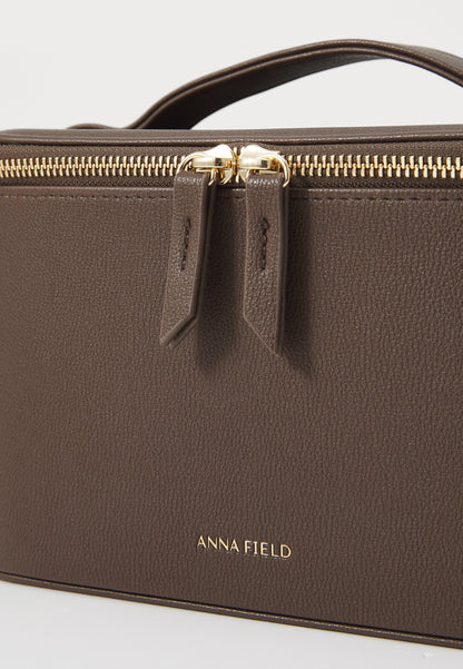 Anna Field Wash Bag - Dark Brown