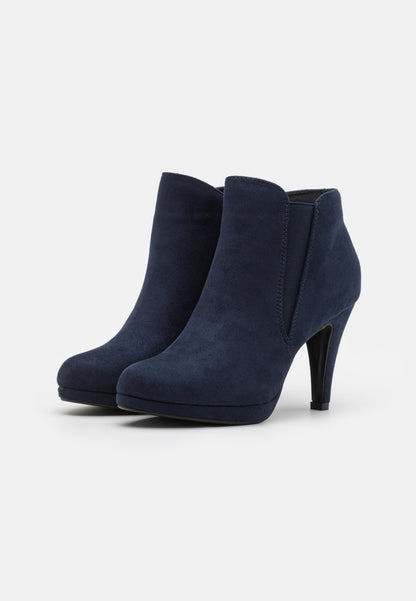 Anna Field High Heeled Ankle Boots - Dark Blue