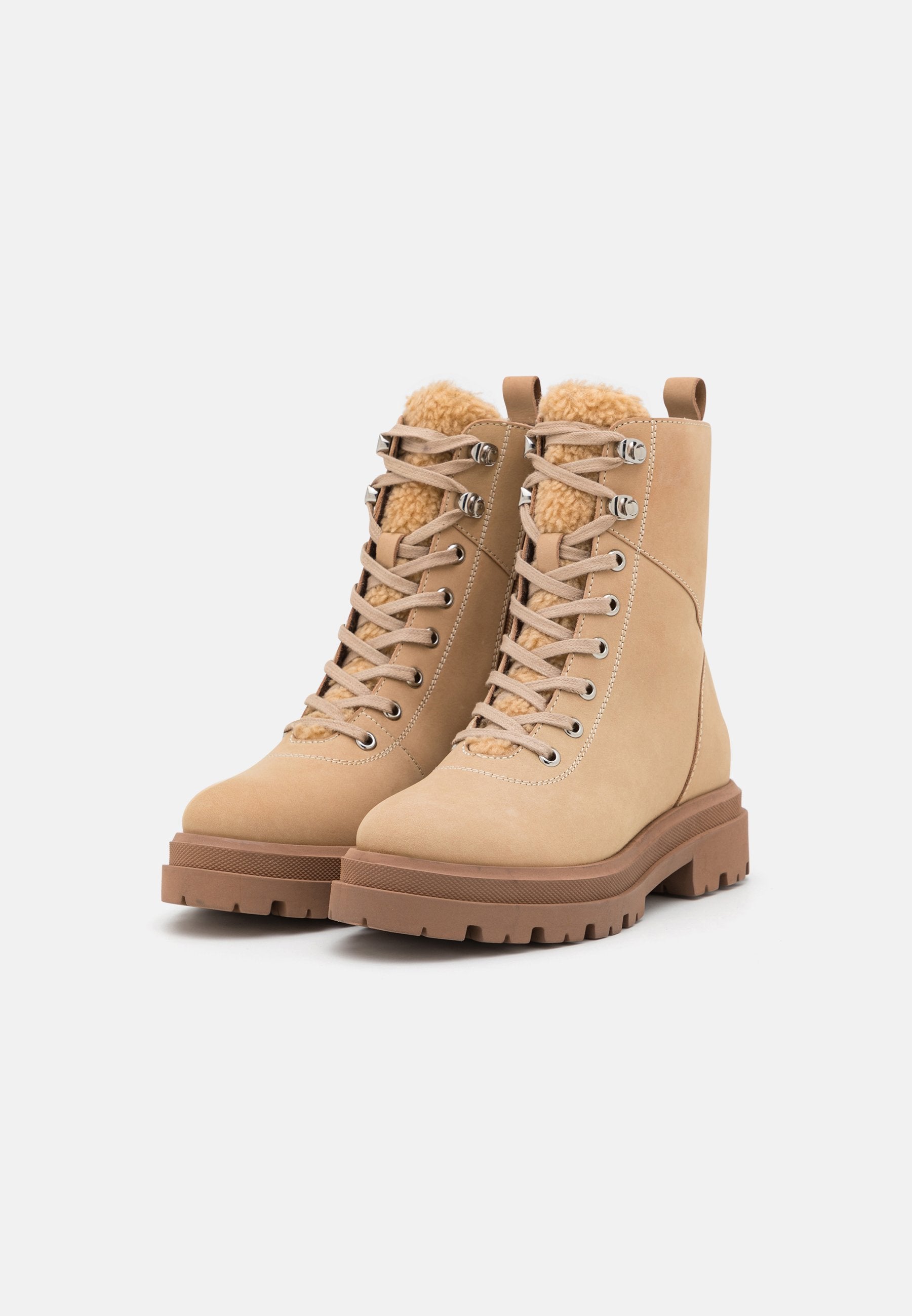 Anna Field Leather - Platform Ankle Boots - Beige