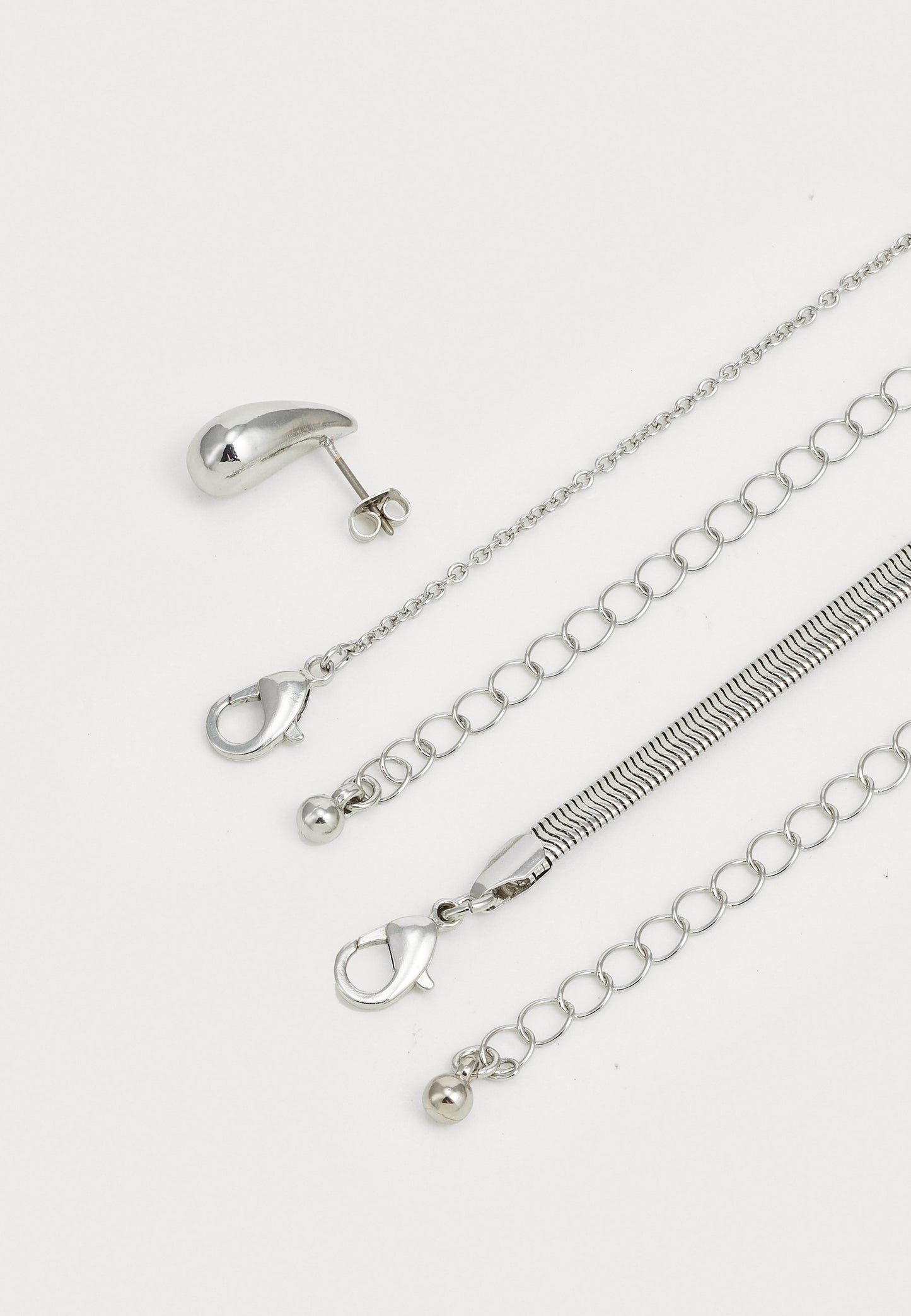 Anna Field SET - Earrings - Silver-coloured