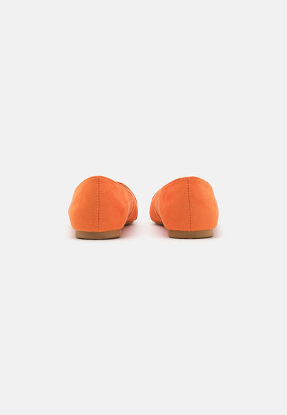Anna Field Peeptoe Ballet Pumps - Orange