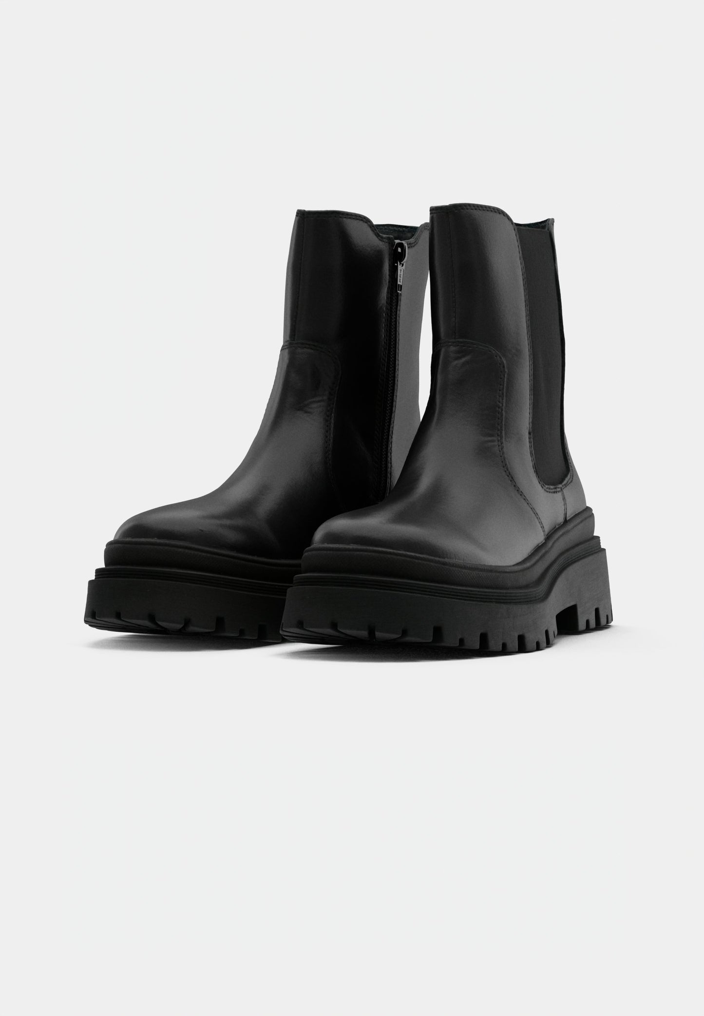 Anna Field LEATHER - Platform Ankle Boots - Black