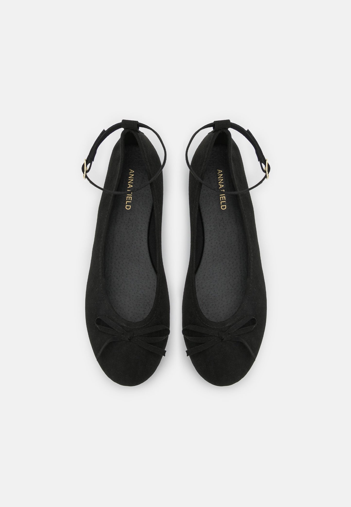 Anna Field Ankle Strap Ballet Pumps - Black