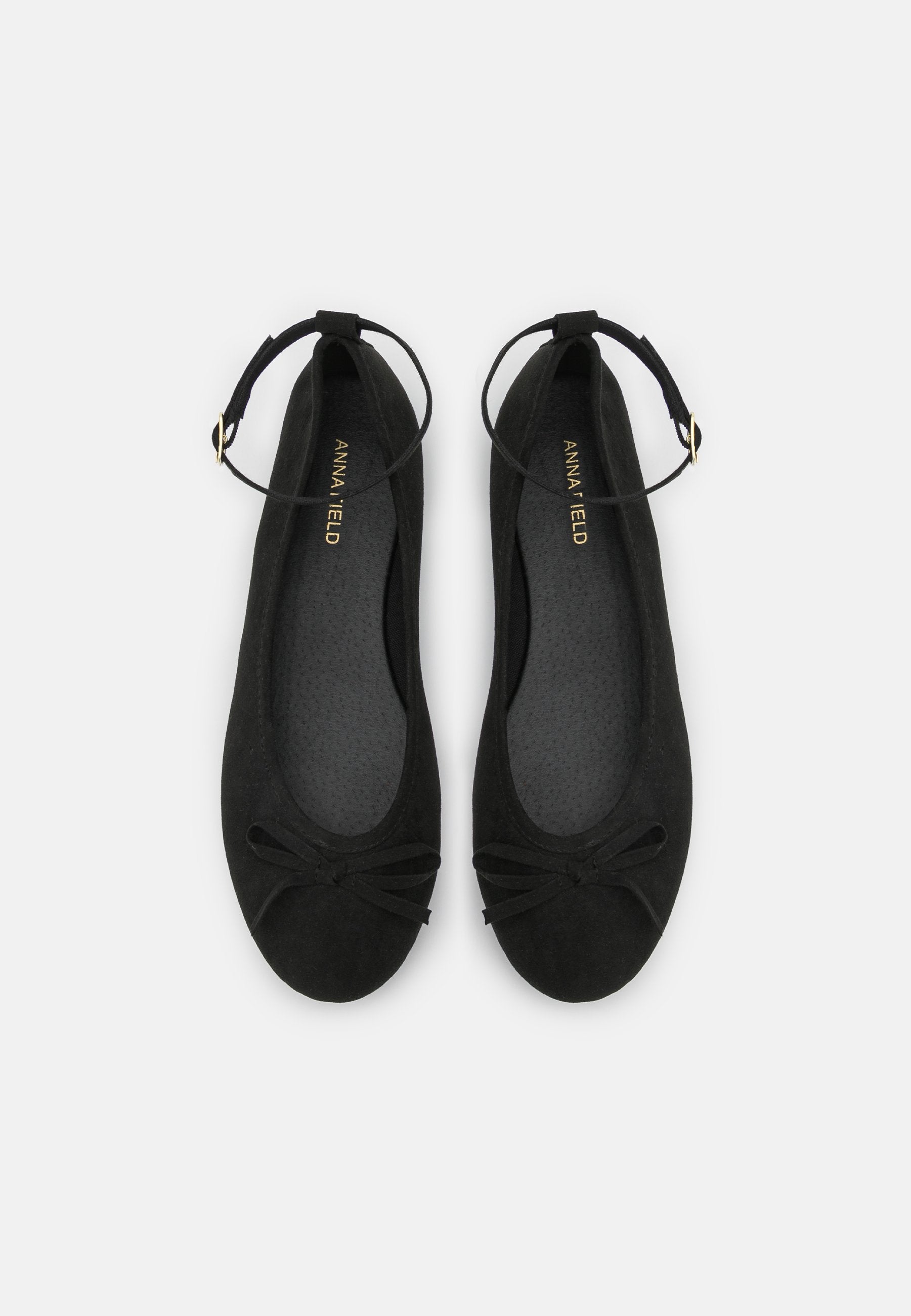 Anna Field Ankle Strap Ballet Pumps - Black