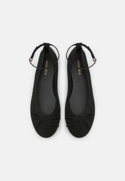 Anna Field Ankle Strap Ballet Pumps - Black