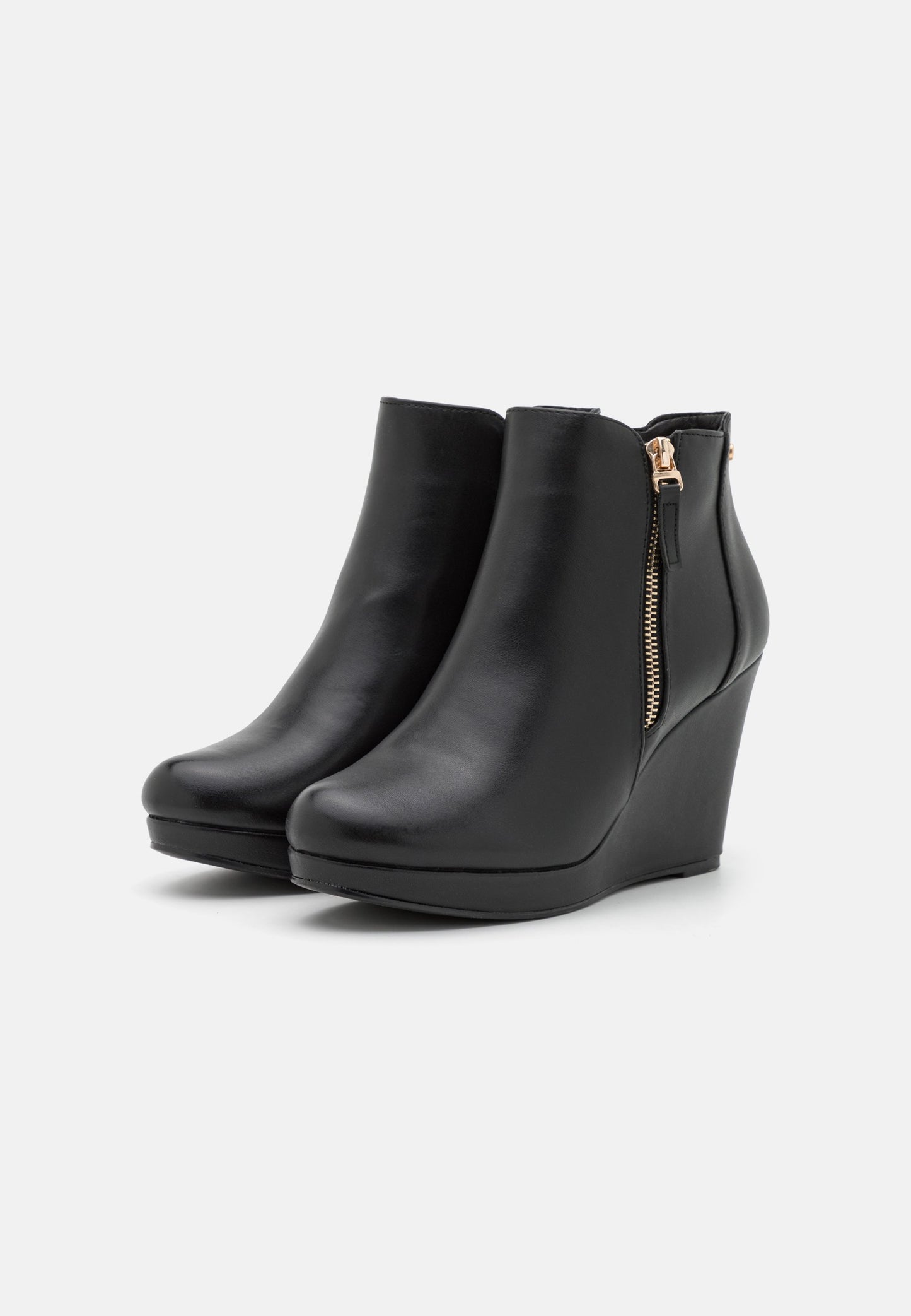  Platform Ankle Boots - Black
