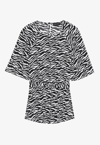 Anna Field Tunic - White,black