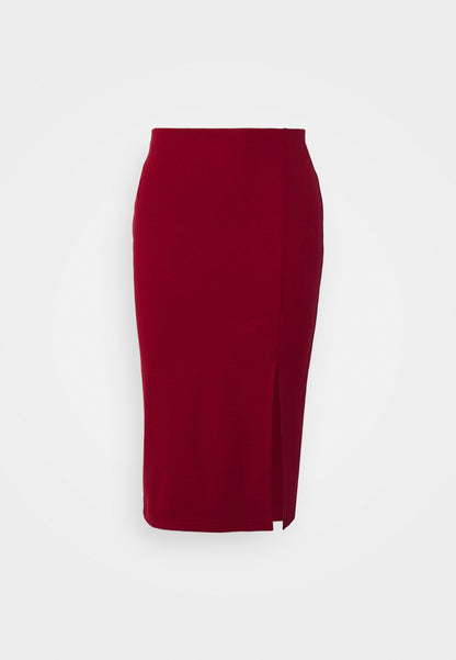 Anna Field Pencil Skirt - Dark Red