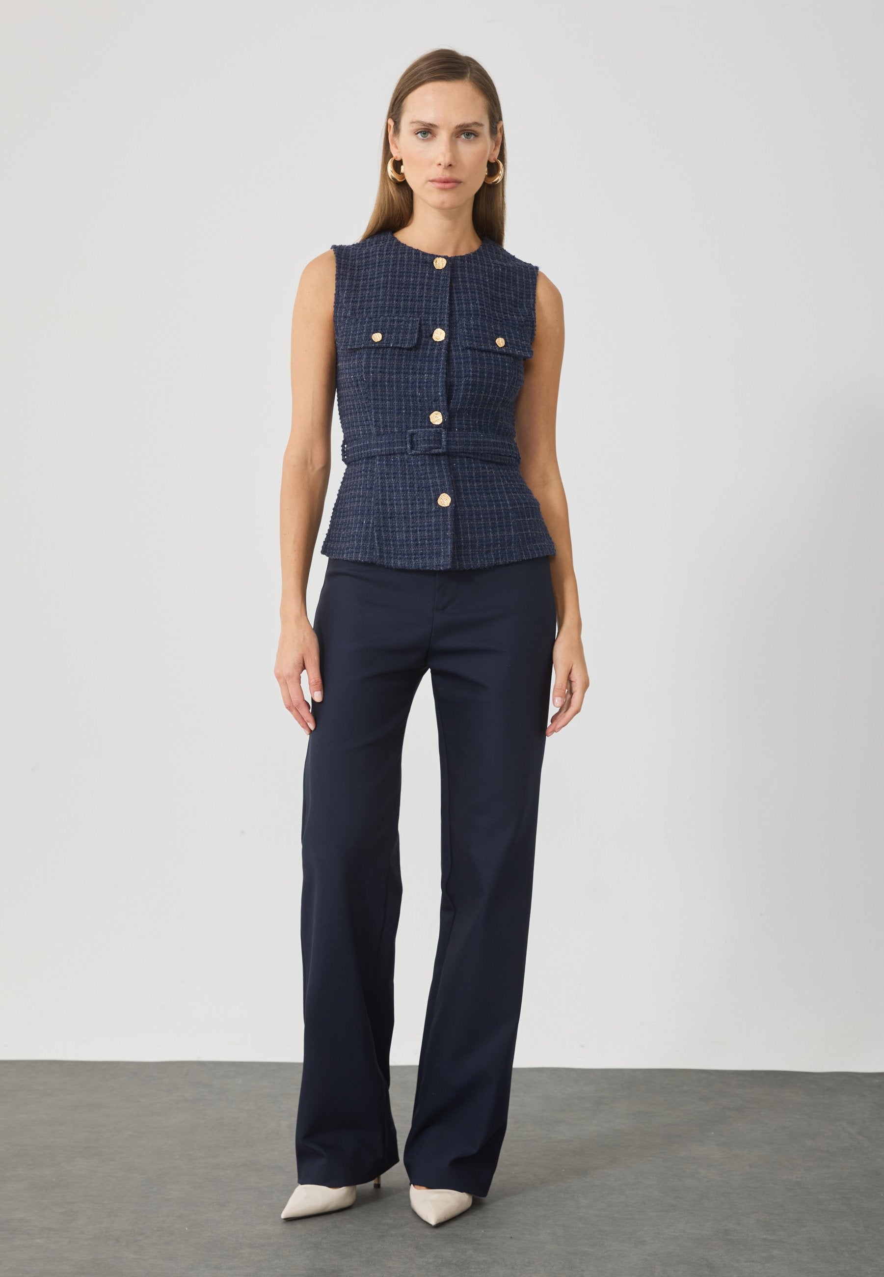 Anna Field Waistcoat - Navy Blazer Blue