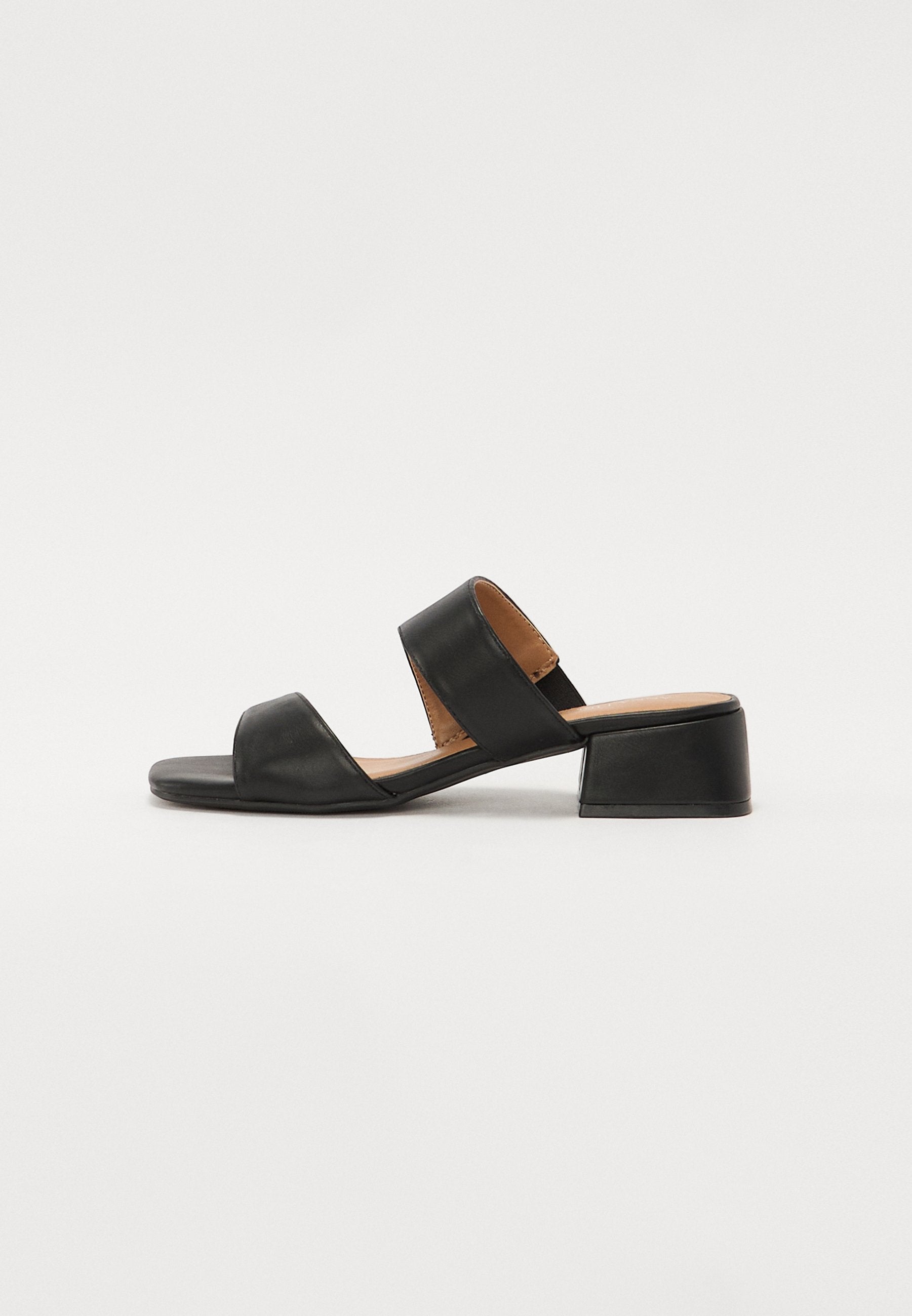 Anna Field Heeled Mules - Silver Coloured