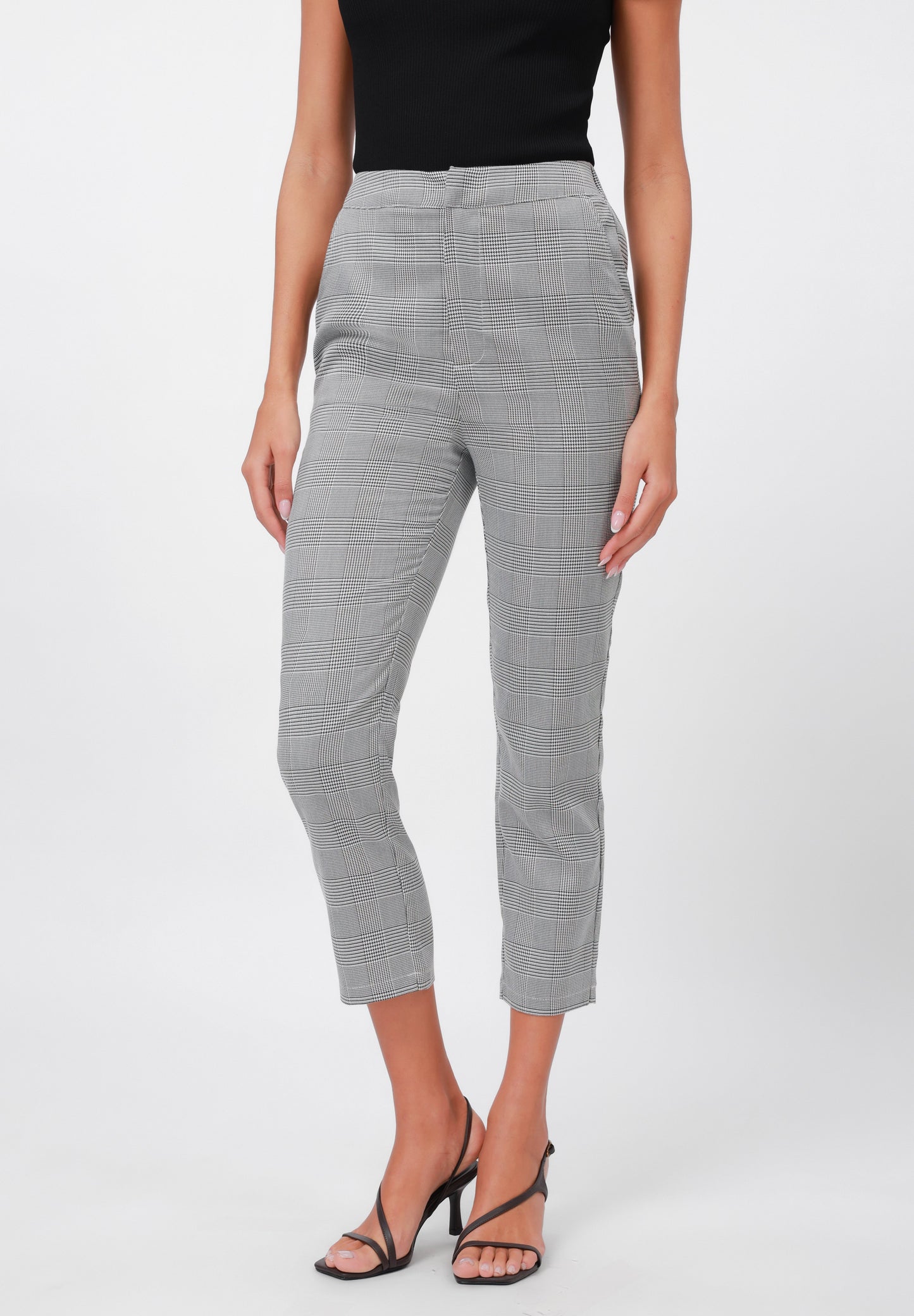 Anna Field Trousers - Black/grey
