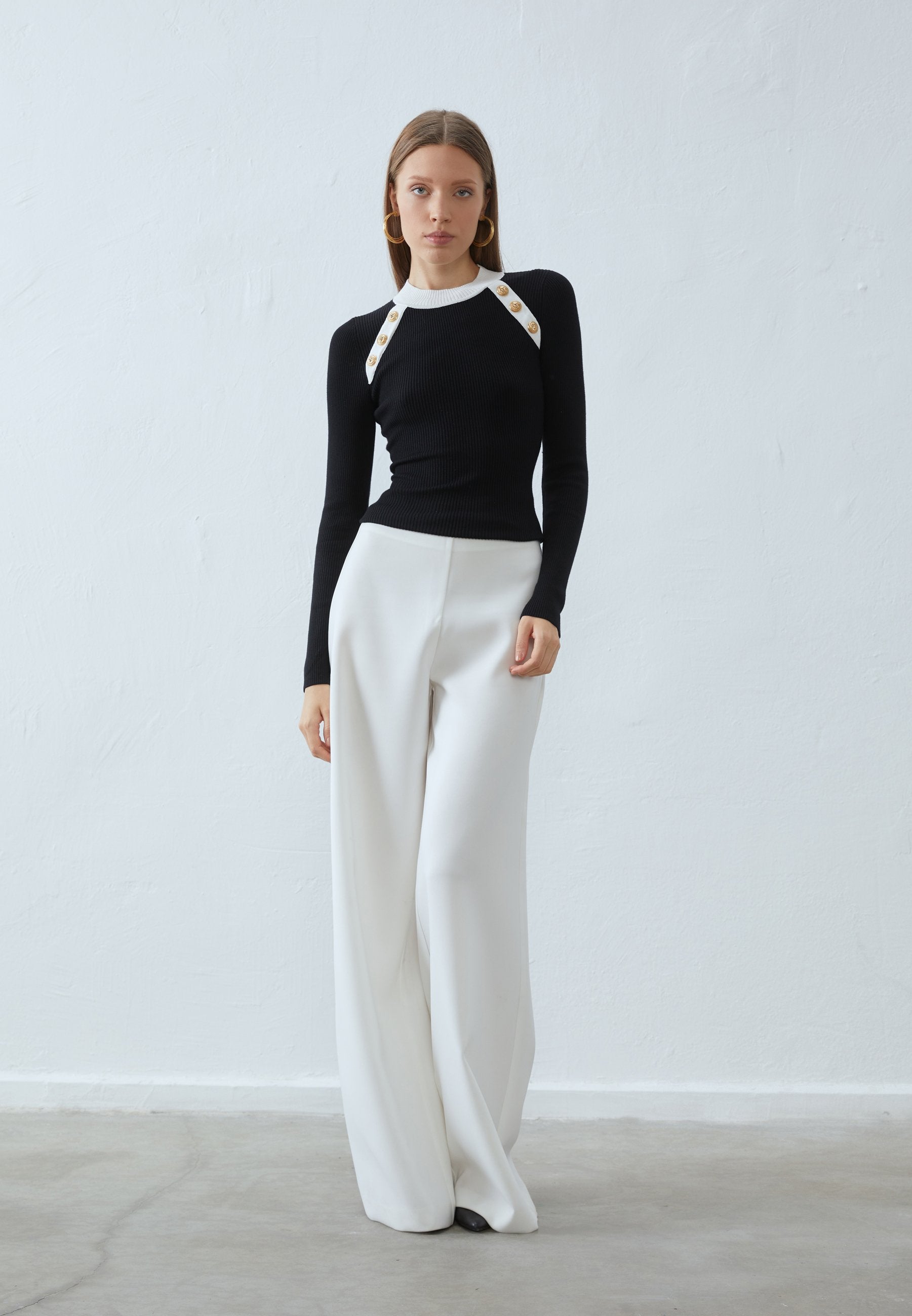 Anna Field Jumper - Black/white