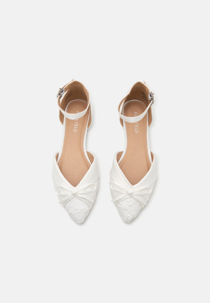 Anna Field BREEZE - Ankle Strap Ballet Pumps - White
