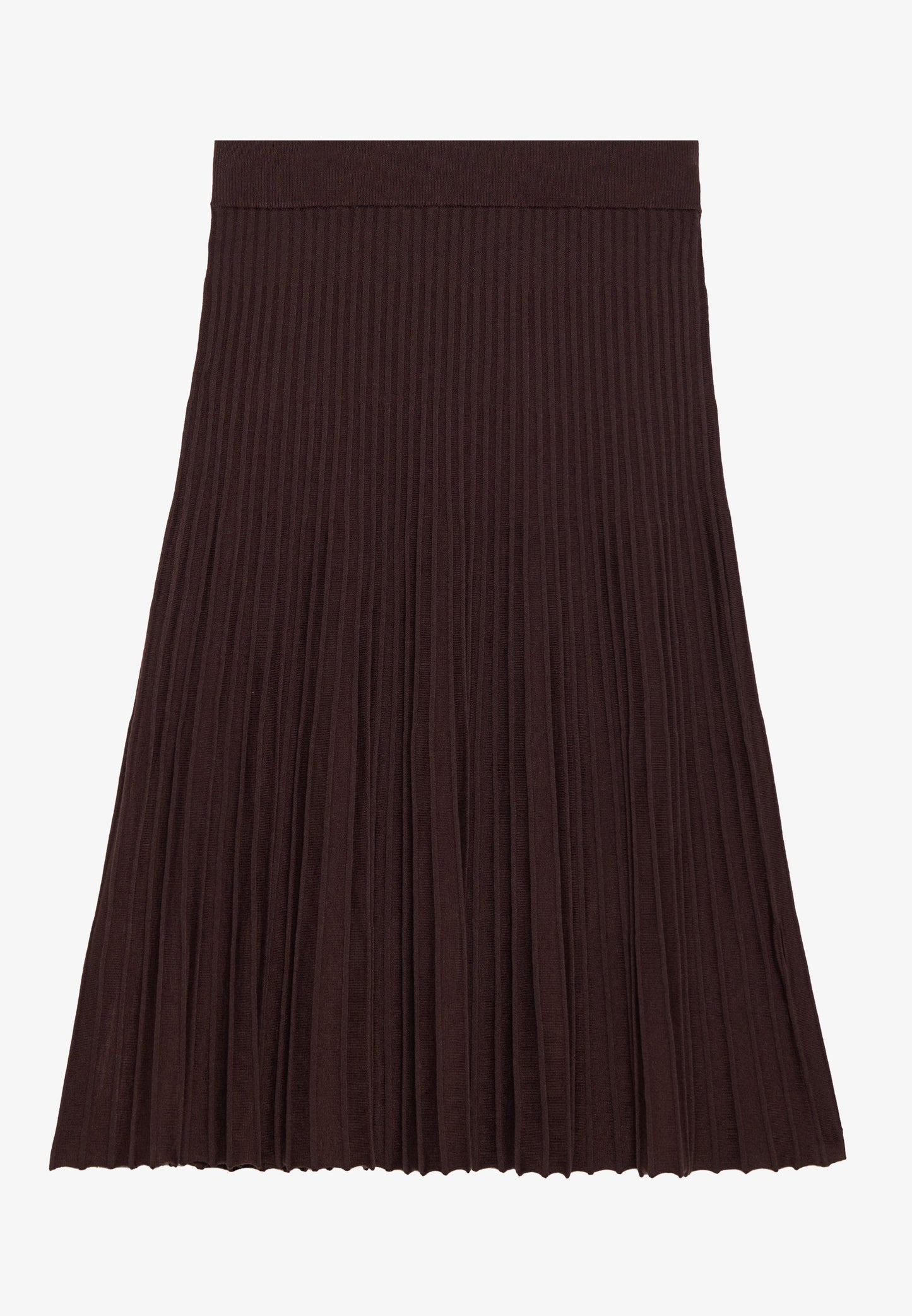 Anna Field KNITTED PLISSE - Pleated Skirt - Shaved Chochlate