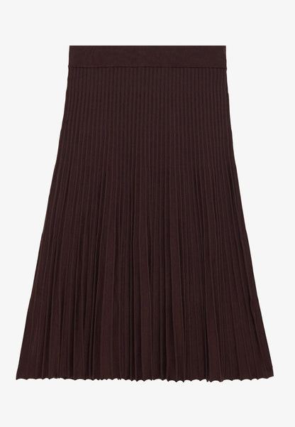 Anna Field KNITTED PLISSE - Pleated Skirt - Shaved Chochlate